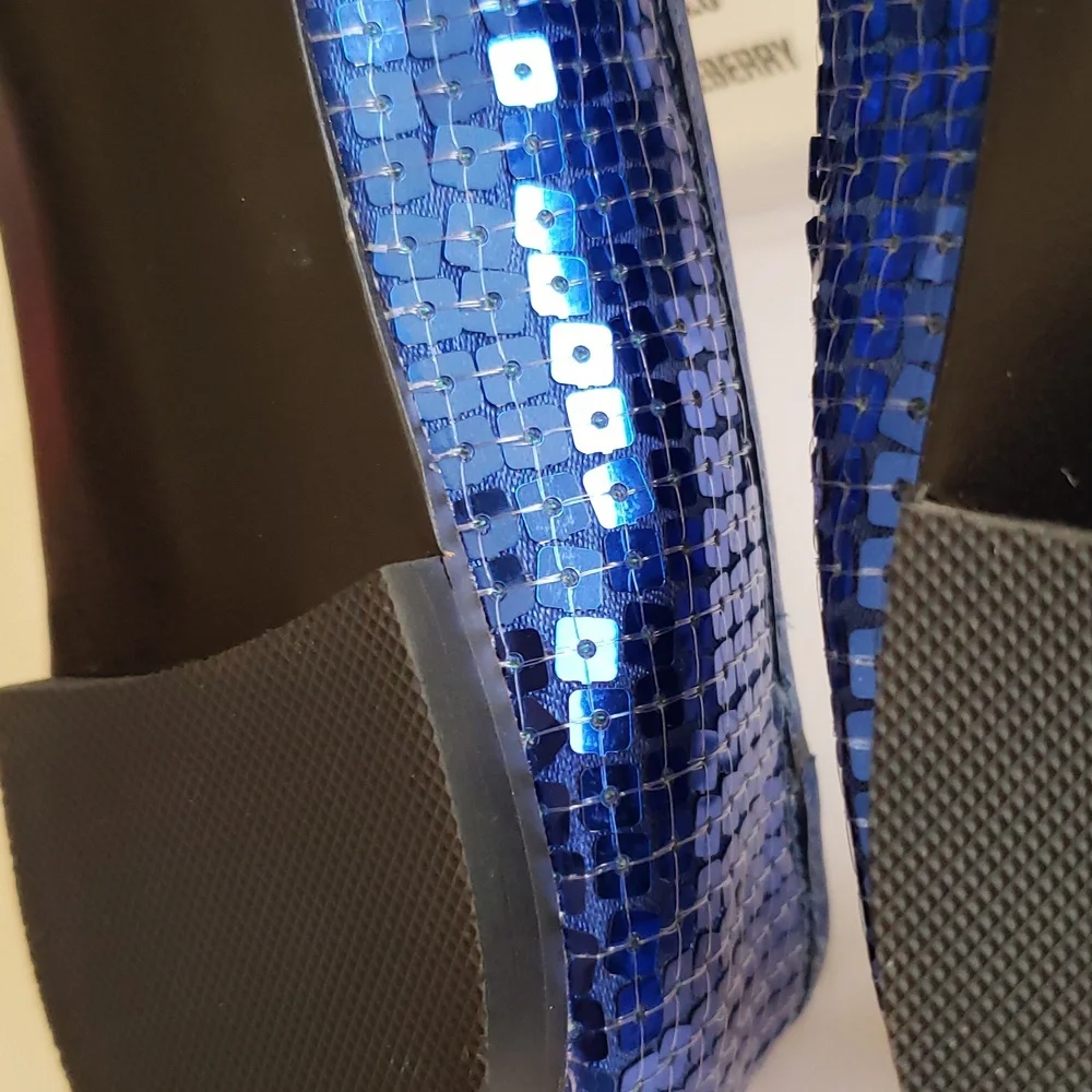 Style & Co New Flats Sequined Shoes BLUE NIB Women's 5.5 - Picture 14 of 15